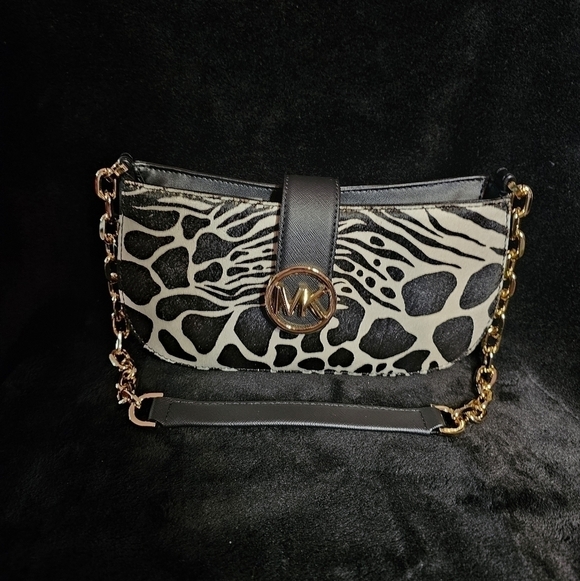 Michael Kors Handbags - Michael Kors Carmen Animal Print Calf Hair Shoulder Bag Retail $448 NWT